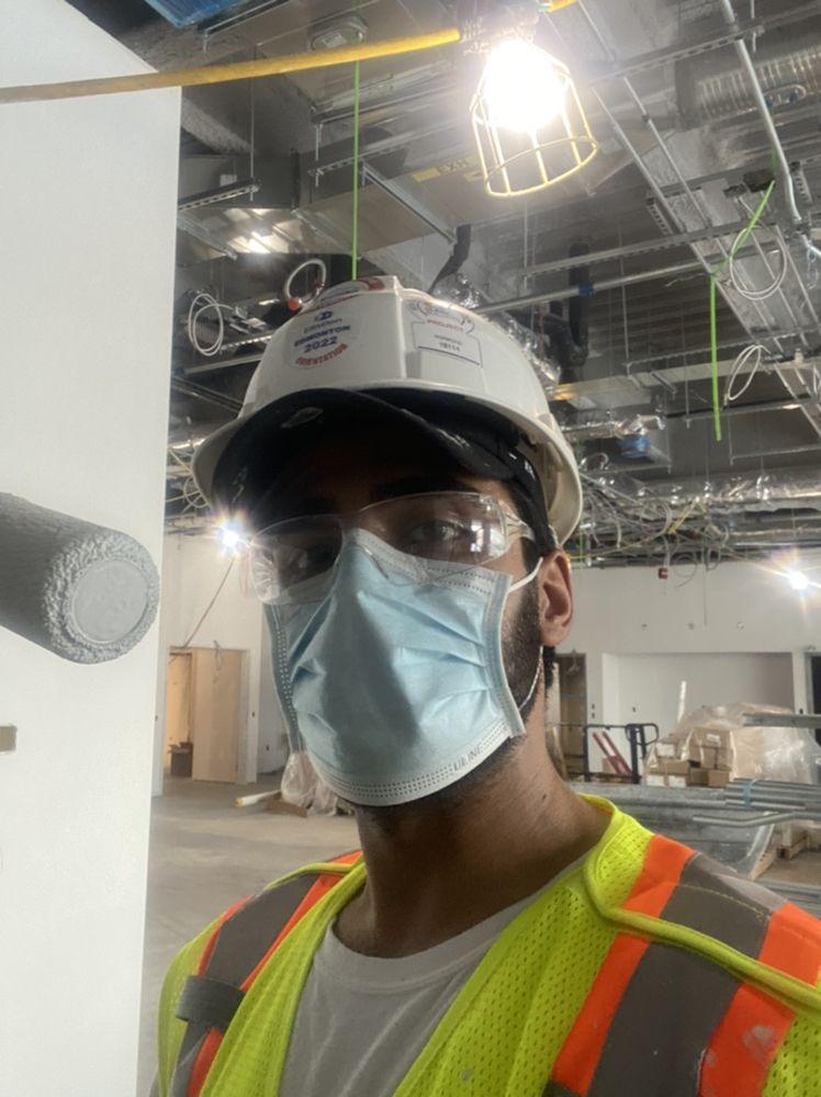 Commercial painting crew on a job site in Surrey, British Columbia Commercial painting crew on a job site in Surrey, British Columbia
